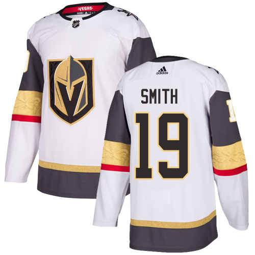 Adidas Golden Knights #19 Reilly Smith White Road Authentic Stitched NHL Jersey