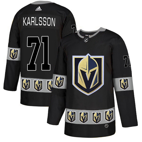 Adidas Golden Knights #71 William Karlsson Black Authentic Team Logo Fashion Stitched NHL Jersey