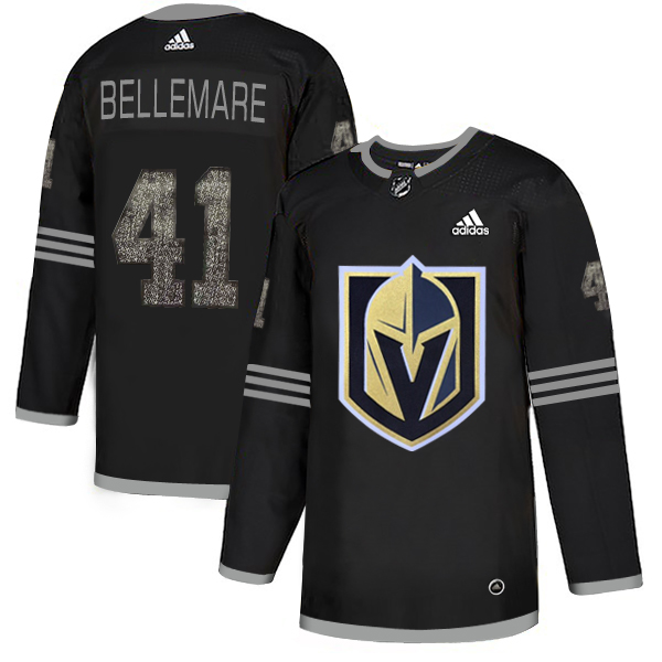 Adidas Golden Knights #41 Pierre-Edouard Bellemare Black Authentic Classic Stitched NHL Jersey
