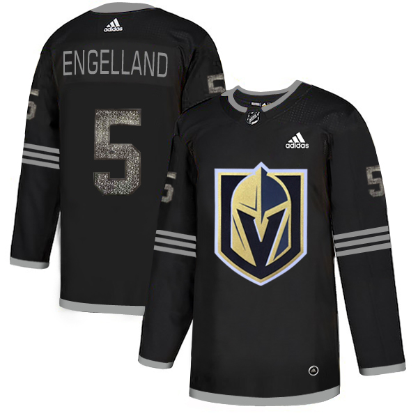 Adidas Golden Knights #5 Deryk Engelland Black Authentic Classic Stitched NHL Jersey