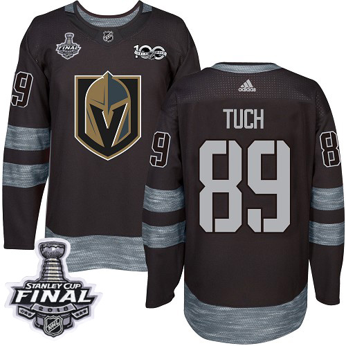 Adidas Golden Knights #89 Alex Tuch Black 1917-2017 100th Anniversary 2018 Stanley Cup Final Stitched NHL Jersey