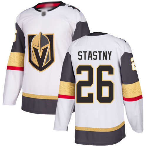 Adidas Golden Knights #26 Paul Stastny White Road Authentic Stitched NHL Jersey