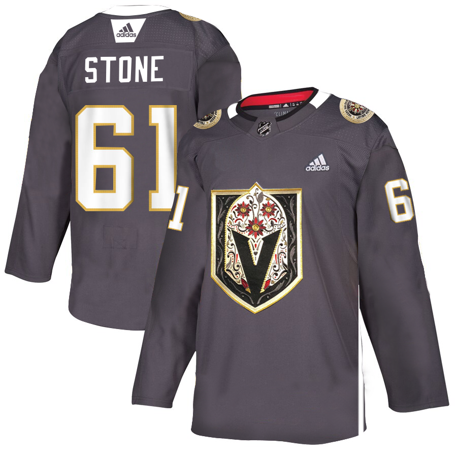 Vegas Golden Knights #61 Mark Stone Men's Grey Adidas Latino Heritage Night Stitched NHL Jersey