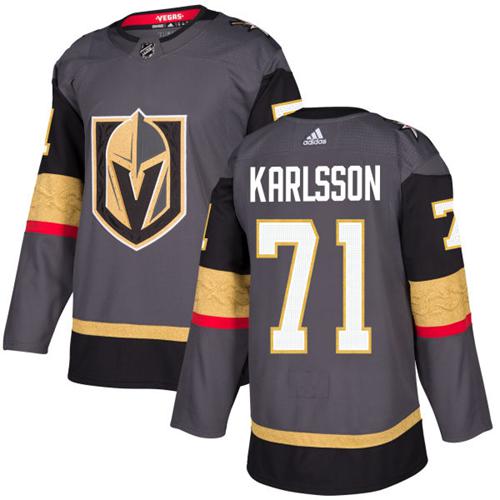 Adidas Golden Knights #71 William Karlsson Grey Home Authentic Stitched NHL Jersey