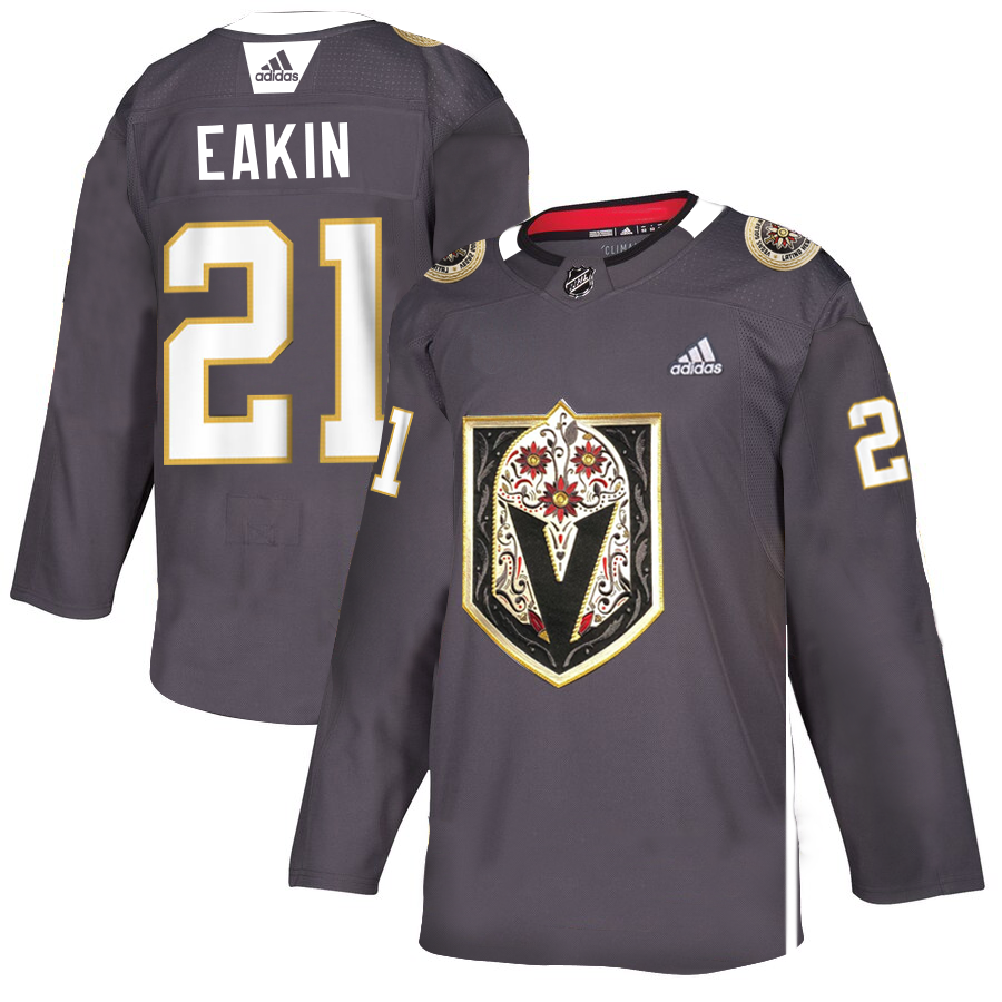 Vegas Golden Knights #21 Cody Eakin Men's Grey Adidas Latino Heritage Night Stitched NHL Jersey