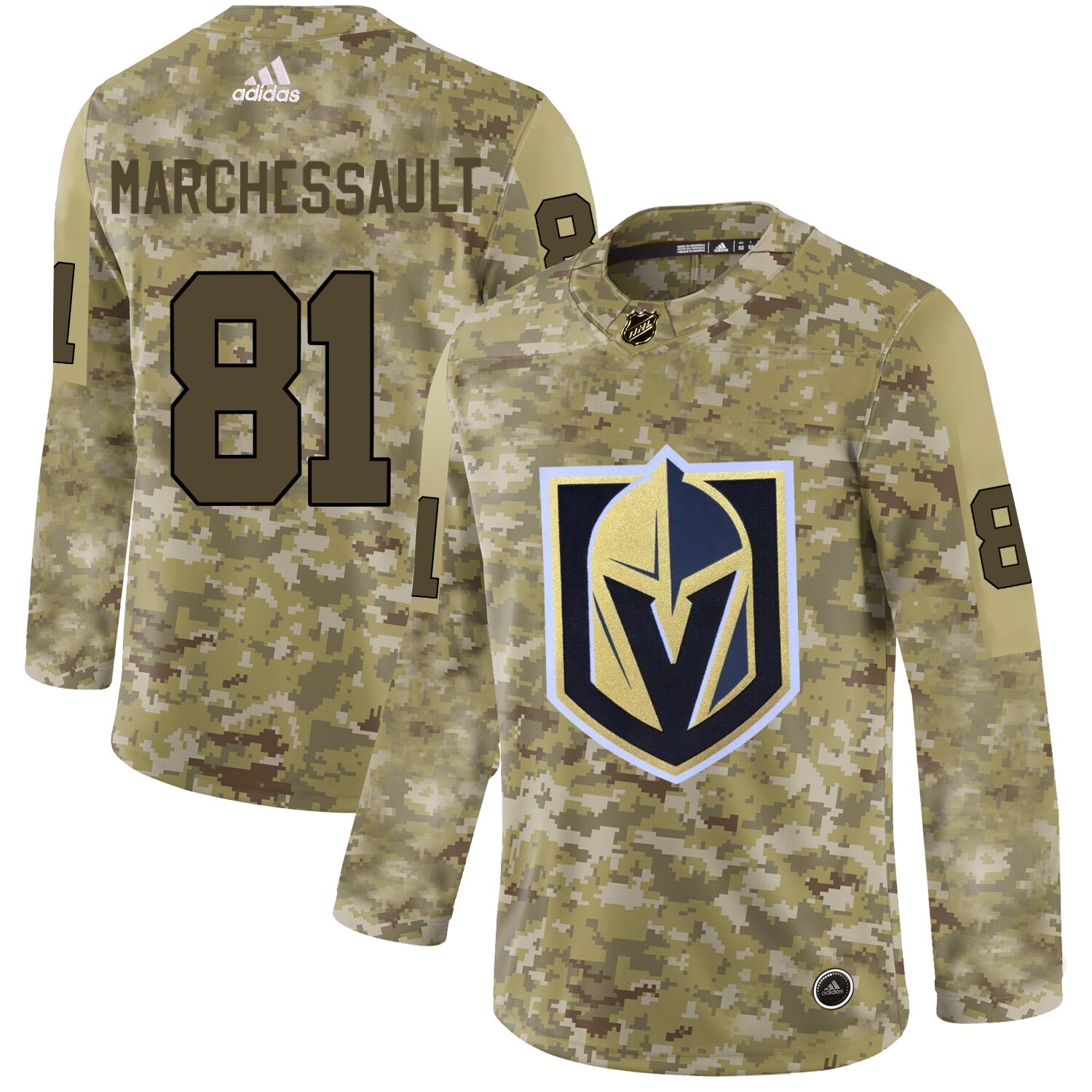 Adidas Golden Knights #81 Jonathan Marchessault Camo Authentic Stitched NHL Jersey