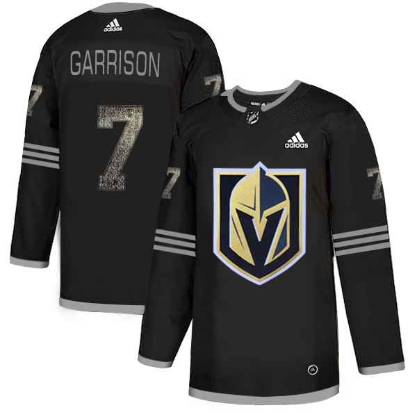 Adidas Golden Knights #7 Jason Garrison Black Authentic Classic Stitched NHL Jersey