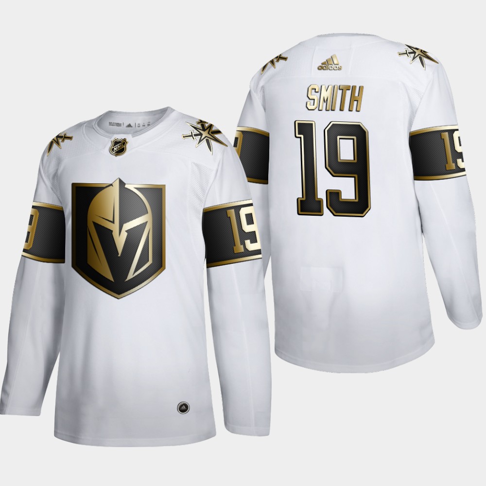 Vegas Golden Knights #19 Reilly Smith Men's Adidas White Golden Edition Limited Stitched NHL Jersey