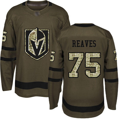 Adidas Golden Knights #75 Ryan Reaves Green Salute to Service Stitched NHL Jersey