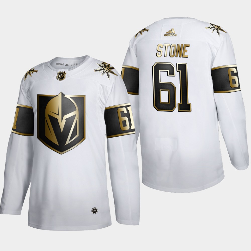 Vegas Golden Knights #61 Mark Stone Men's Adidas White Golden Edition Limited Stitched NHL Jersey