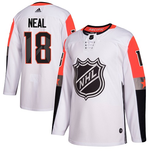 Adidas Golden Knights #18 James Neal White 2018 All-Star Pacific Division Authentic Stitched NHL Jersey