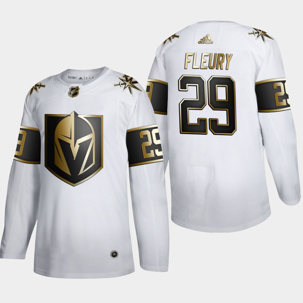 Vegas Golden Knights #29 Marc-Andre Fleury Men's Adidas White Golden Edition Limited Stitched NHL Jersey