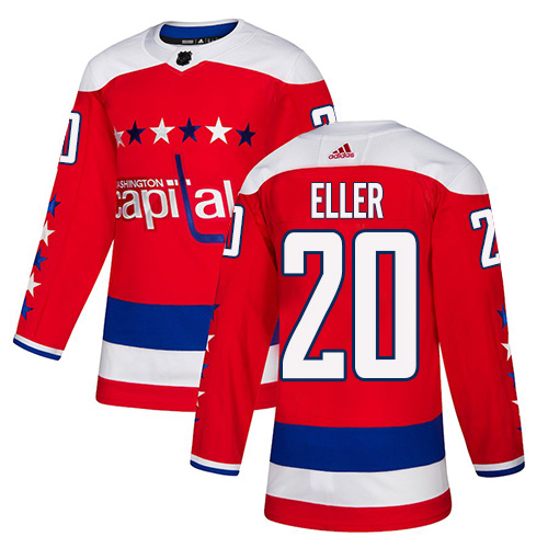 Adidas Capitals #20 Lars Eller Red Alternate Authentic Stitched NHL Jersey