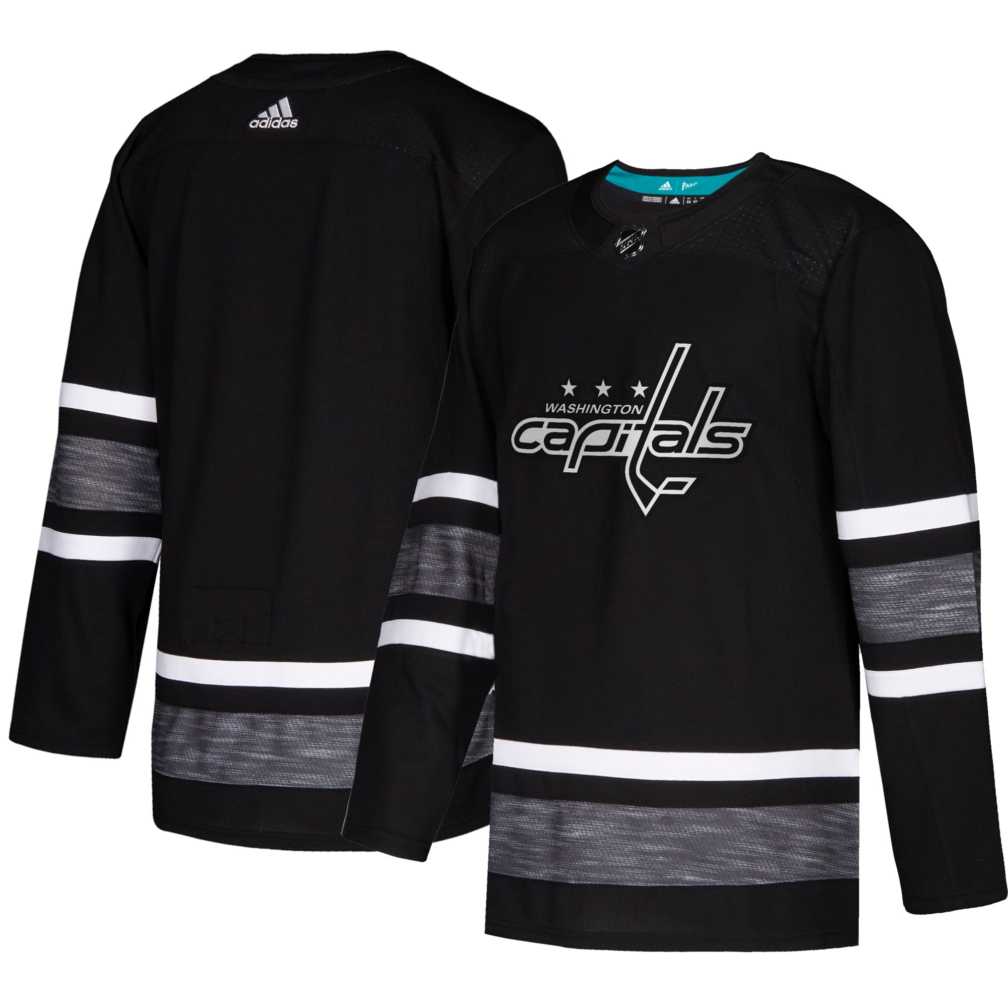 Adidas Capitals Blank Black 2019 All-Star Game Parley Authentic Stitched NHL Jersey