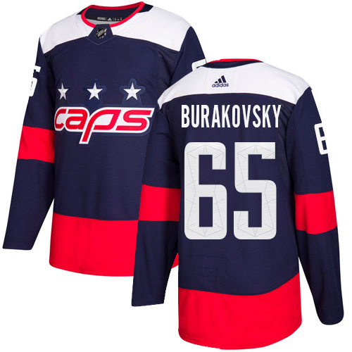 Adidas Capitals #65 Andre Burakovsky Navy Authentic 2018 Stadium Series Stitched NHL Jersey