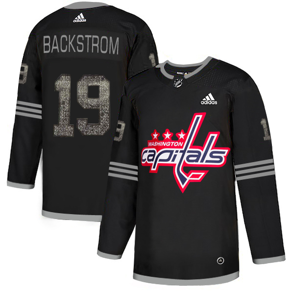 Adidas Capitals #19 Nicklas Backstrom Black Authentic Classic Stitched NHL Jersey