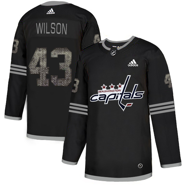 Adidas Capitals #43 Tom Wilson Black_1 Authentic Classic Stitched NHL Jersey