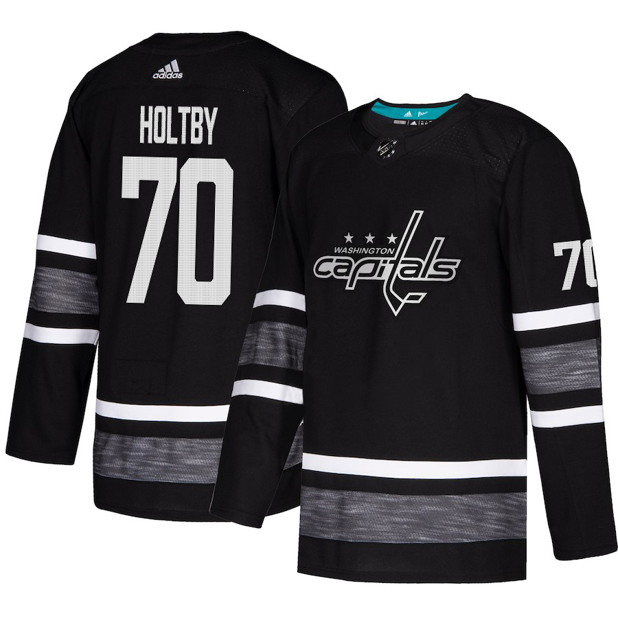 Adidas Capitals #70 Braden Holtby Black Authentic 2019 All-Star Stitched NHL Jersey