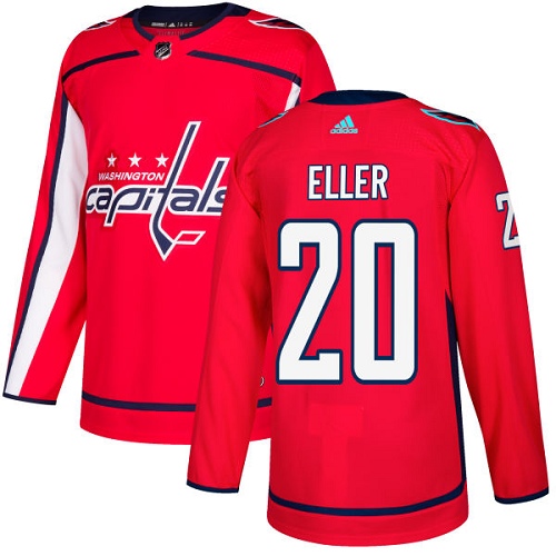 Adidas Capitals #20 Lars Eller Red Home Authentic Stitched NHL Jersey