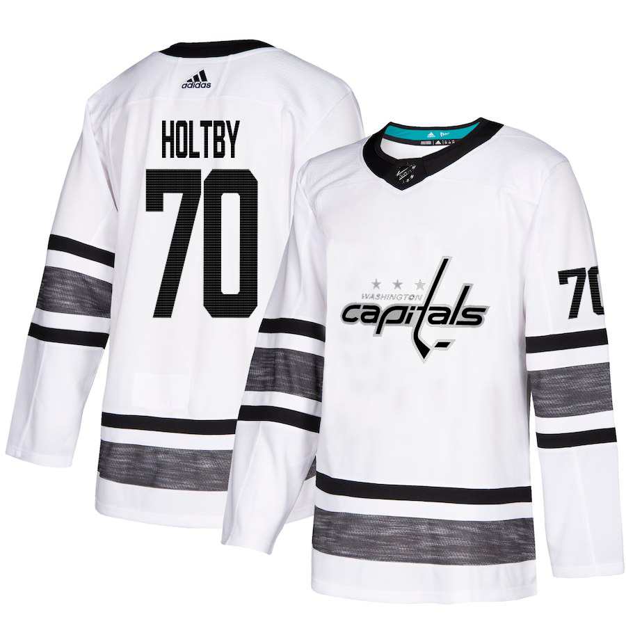 Adidas Capitals #70 Braden Holtby White Authentic 2019 All-Star Stitched NHL Jersey