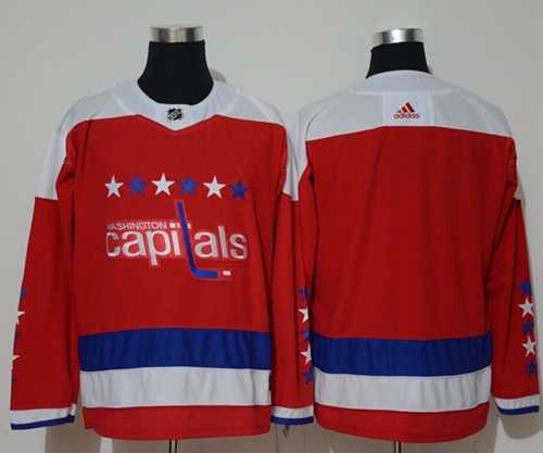 Adidas Capitals Blank Red Alternate Authentic Stitched NHL Jersey