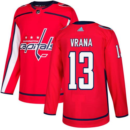 Adidas Capitals #13 Jakub Vrana Red Home Authentic Stitched NHL Jersey