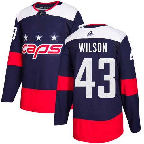 Adidas Capitals #43 Tom Wilson Navy Authentic 2018 Stadium Series Stitched NHL Jersey