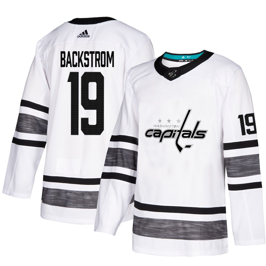 Adidas Capitals #19 Nicklas Backstrom White 2019 All-Star Game Parley Authentic Stitched NHL Jersey
