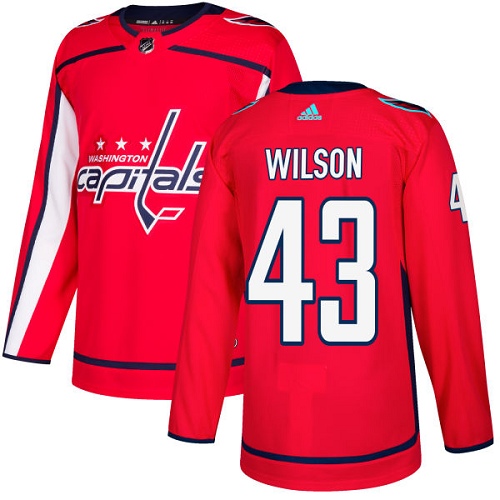 Adidas Capitals #43 Tom Wilson Red Home Authentic Stitched NHL Jersey