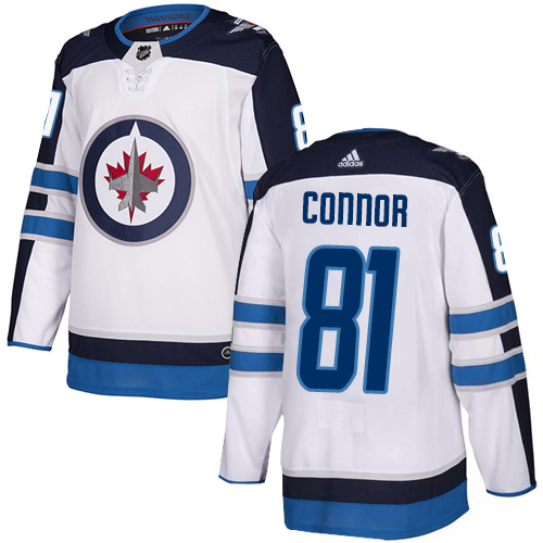 Adidas Jets #81 Kyle Connor White Road Authentic Stitched NHL Jersey