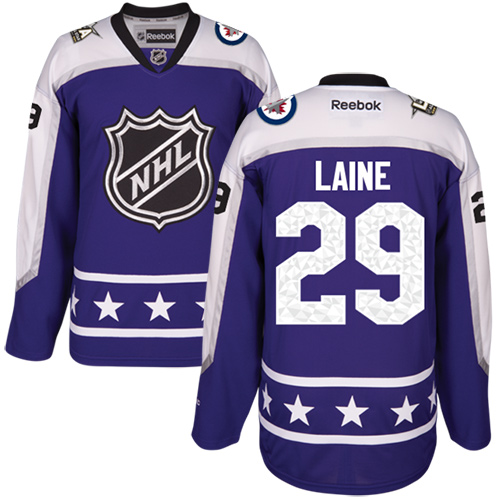 Jets #29 Patrik Laine Purple 2017 All-Star Central Division Stitched NHL Jersey