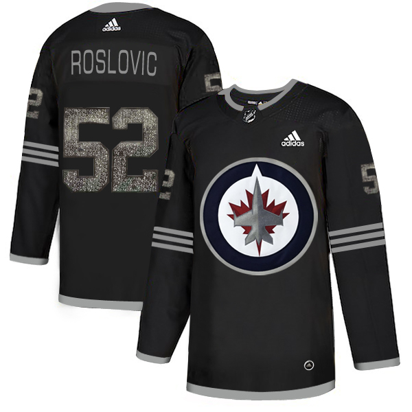 Adidas Jets #52 Jack Roslovic Black Authentic Classic Stitched NHL Jersey