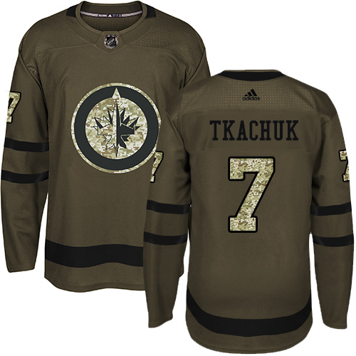Adidas Jets #7 Keith Tkachuk Green Salute to Service Stitched NHL Jersey