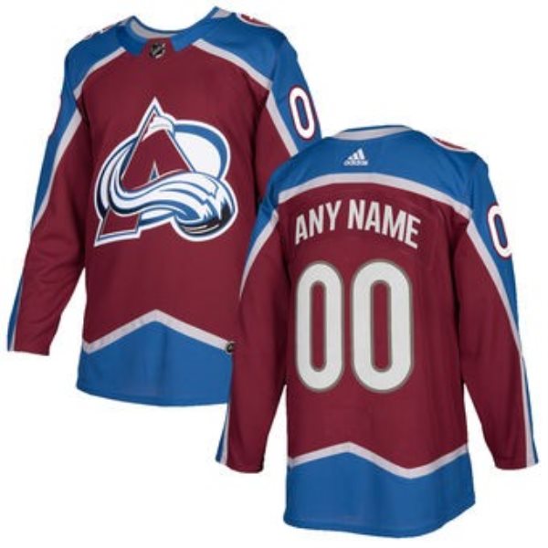 NHL Colorado Avalanche Burgundy Customized Adidas Men Jersey