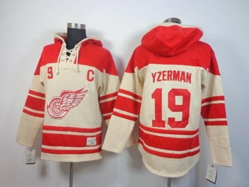 NHL Red Wings 19 Steve Yzerman Cream With C Patch Men Sweatshirt