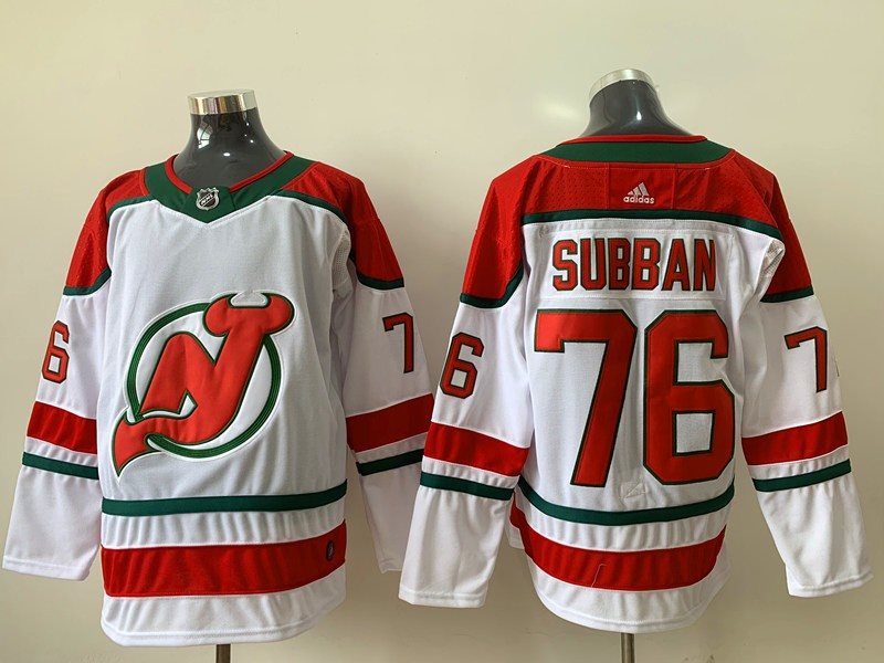 NHL New Jersey Devils 76 P.K. Subban White Alternate Adidas Men Jersey