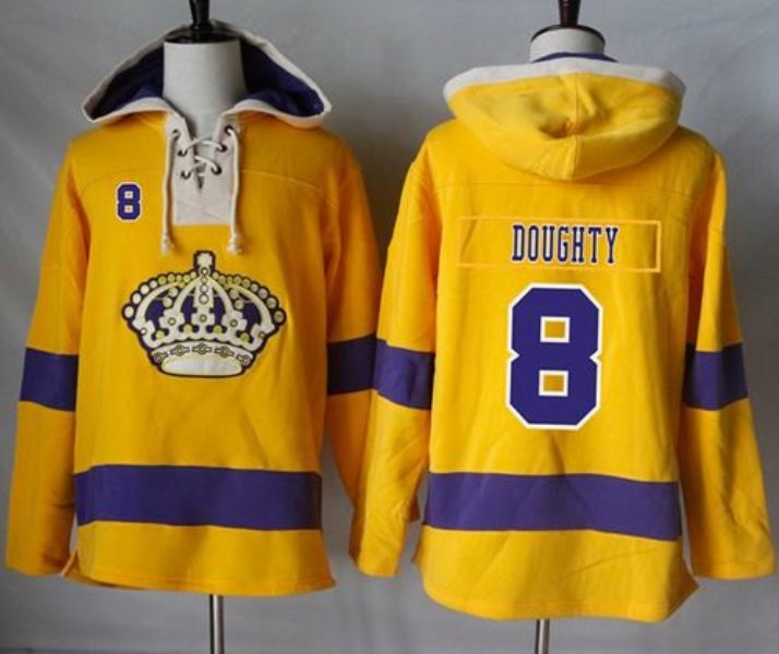 NHL Kings 8 Drew Doughty Gold Men Sweatshirt