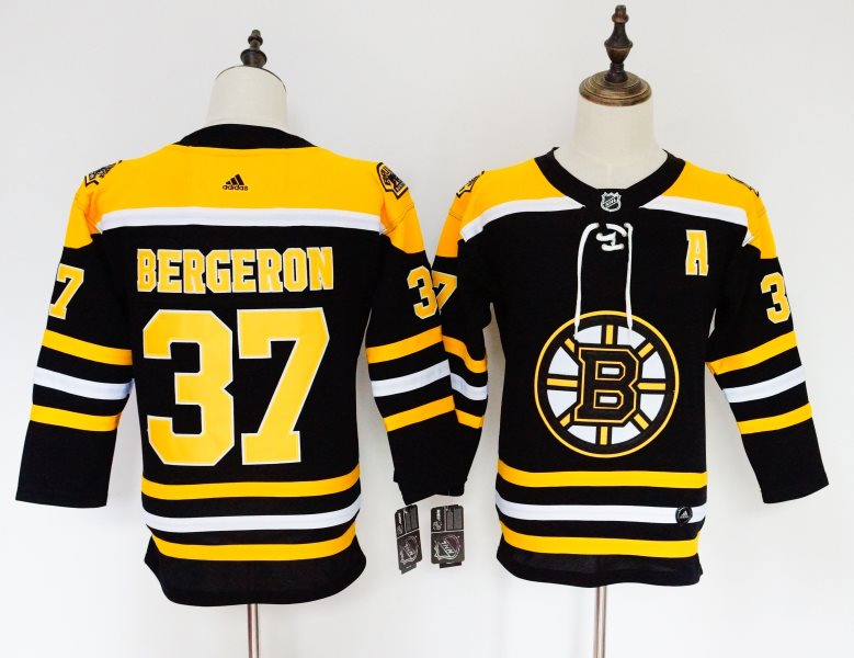 NHL Bruins 37 Patrice Bergeron Black Adidas Women Jersey