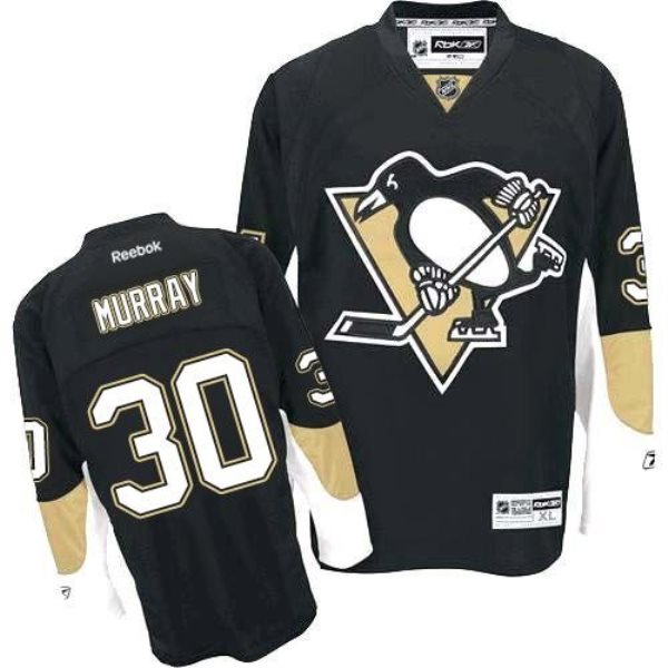 NHL Penguins 30 Matt Murray Black Home Men Jersey