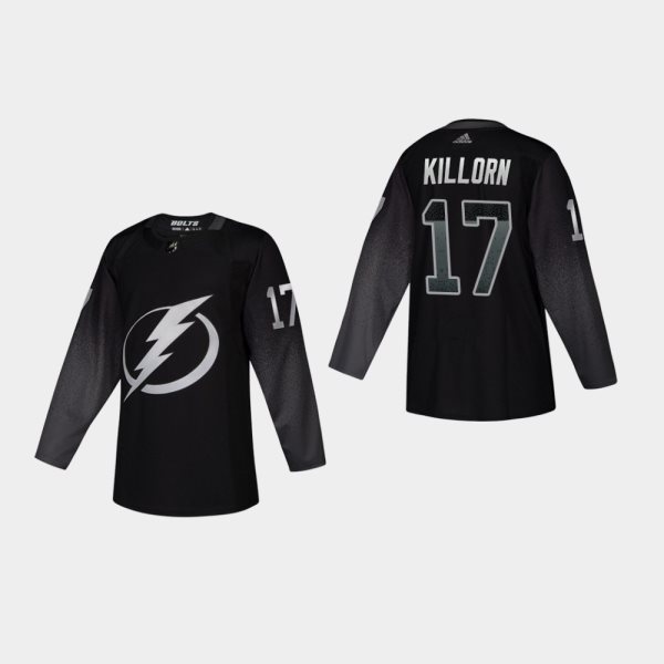NHL Lightning 17 Alex Killorn Black Alternate Adidas Men Jersey