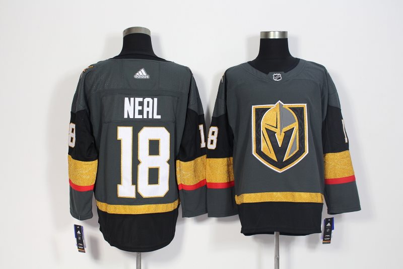 NHL Vegas Golden Knights 18 James Neal Gray Adidas Men Jersey