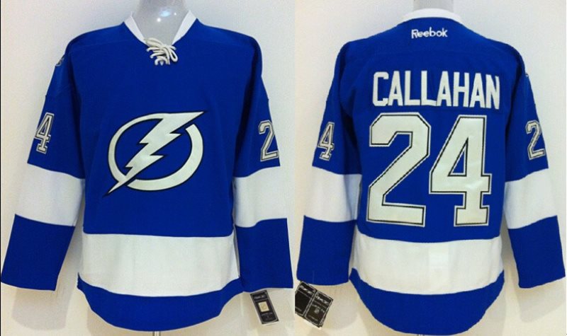 NHL Lightning 24 Ryan Callahan Blue Men Jersey