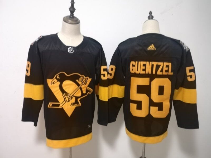 NHL Penguins 59 Jake Guentzel 2019 Stadium Series Black Adidas Men Jersey