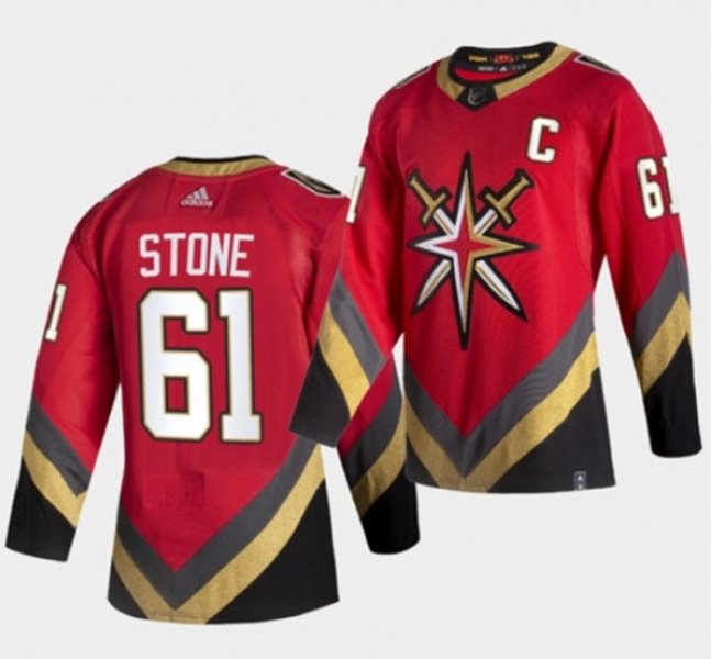 NHL Knights 61 Mark Stone 2021 Red Reverse Retro Adidas Men Jersey