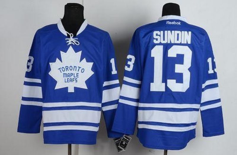 NHL Maple Leafs 13 Mats Sundin Blue Third Men Jersey