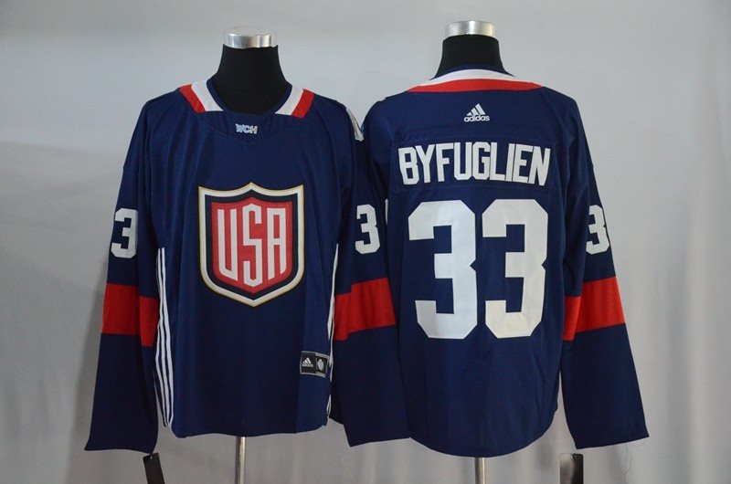 Team USA #33 Dustin Byfuglien Navy Blue 2016 World Cup Stitched NHL Jersey
