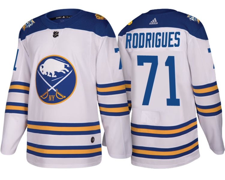 NHL Sabres 71 Evan Rodrigues White 2018 Winter Classic Adidas Men Jersey