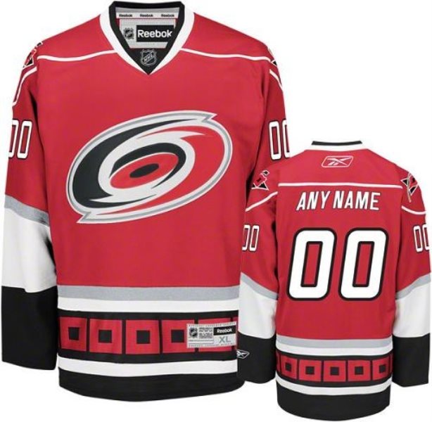 NHL Hurricanes Red Customized Men Jersey
