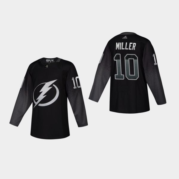 NHL Lightning 10 J.T. Miller Black Alternate Adidas Men Jersey