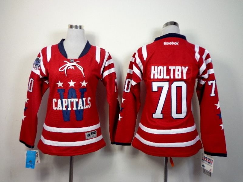 NHL Capitals 70 Holtby Red Women Jersey